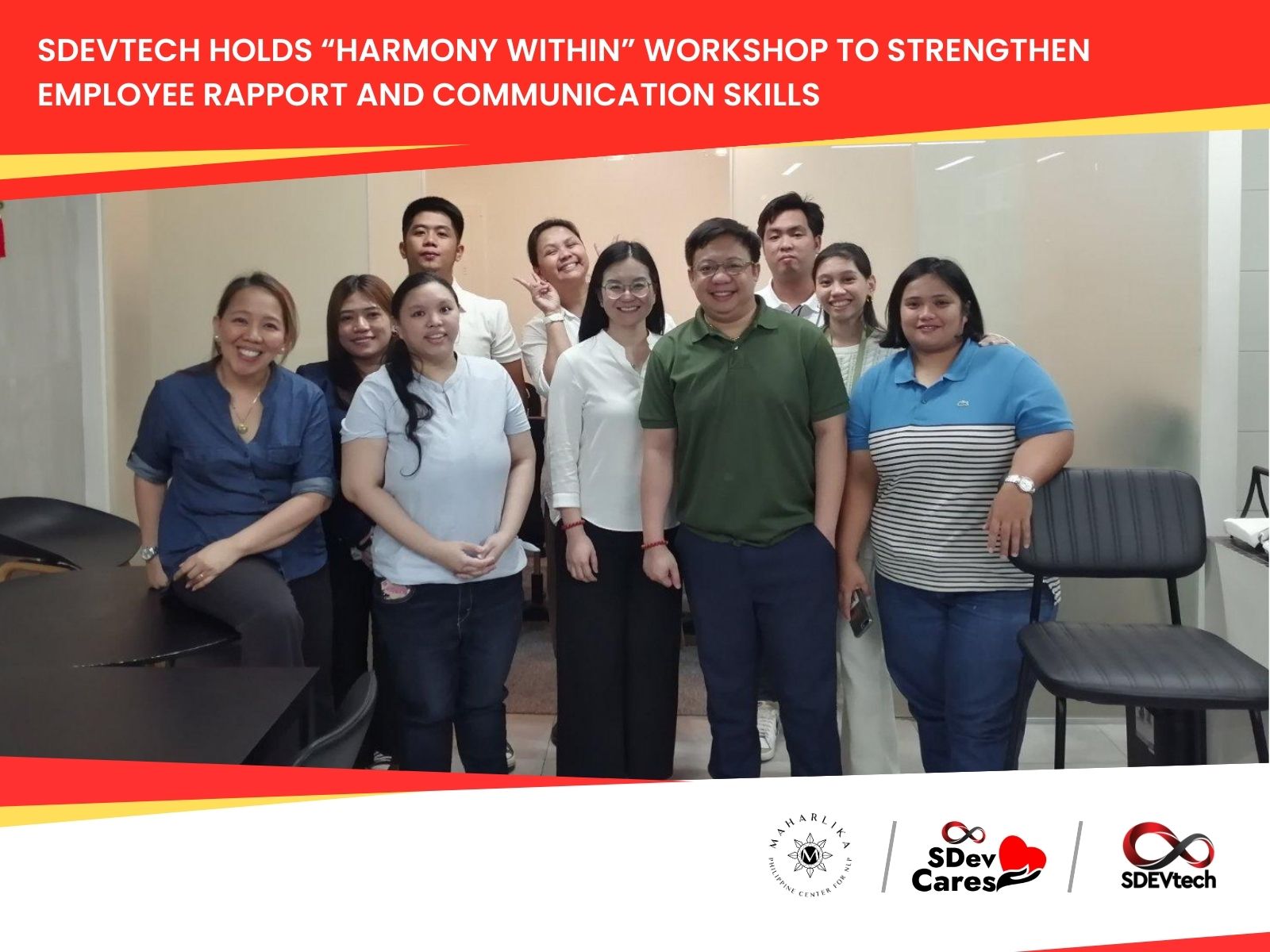 SDEVtech Holds “Harmony Within” Workshop to Strengthen Employee Rapport and Communication Skills